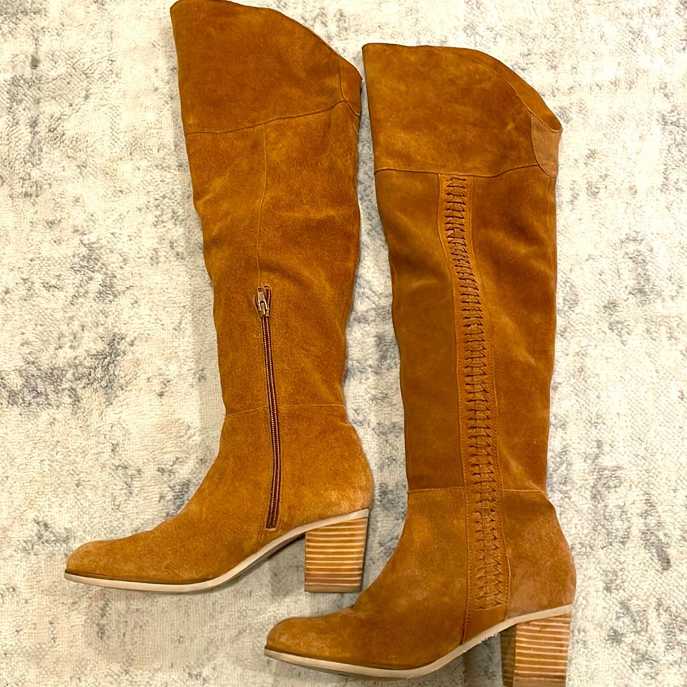 Matisse suede over the knee boots.